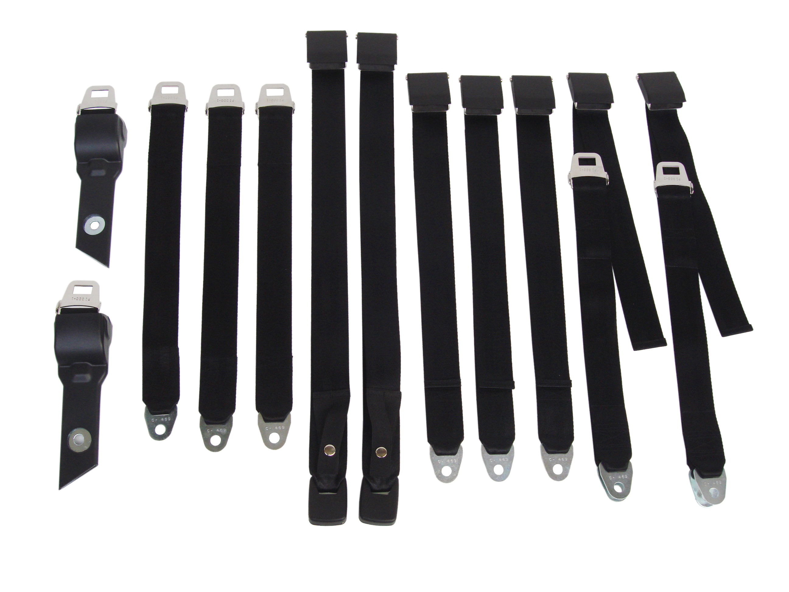 PG Classic 185069BUK100 Mopar 196869 BBody BUCKET Seat Belt Set